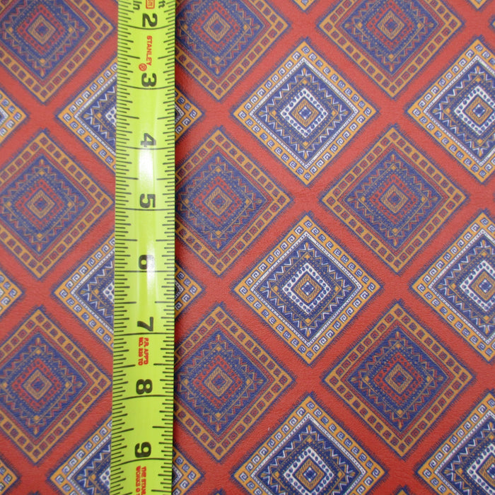 Moroccan Printed Marine Vinyl Faux Leather