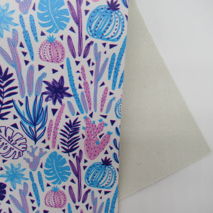 Pastel Cactus Marine Vinyl Faux Leather