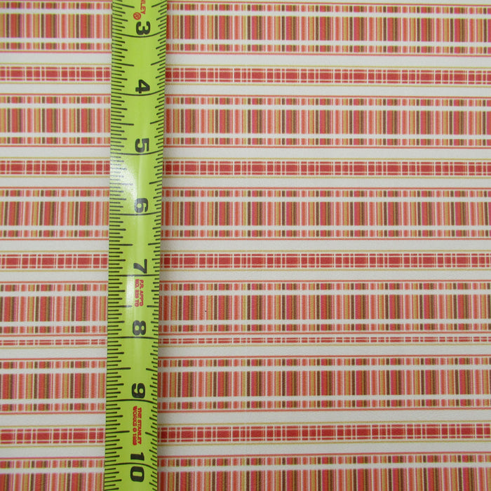 Fall Stripe Printed Marine Vinyl Faux Leather