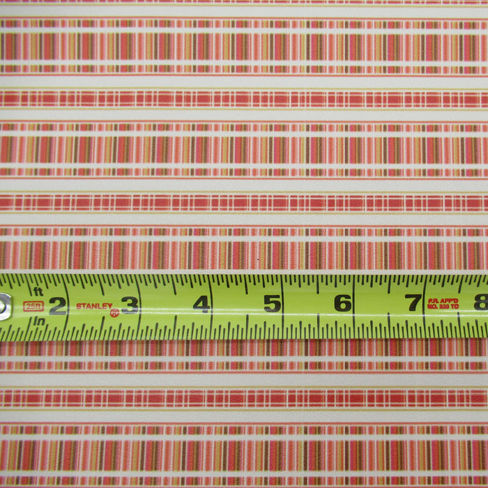 Fall Stripe Printed Marine Vinyl Faux Leather