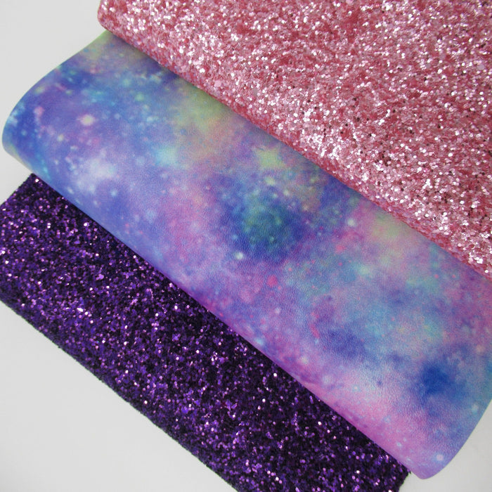 Pastel Galaxy - Marine Vinyl Faux Leather