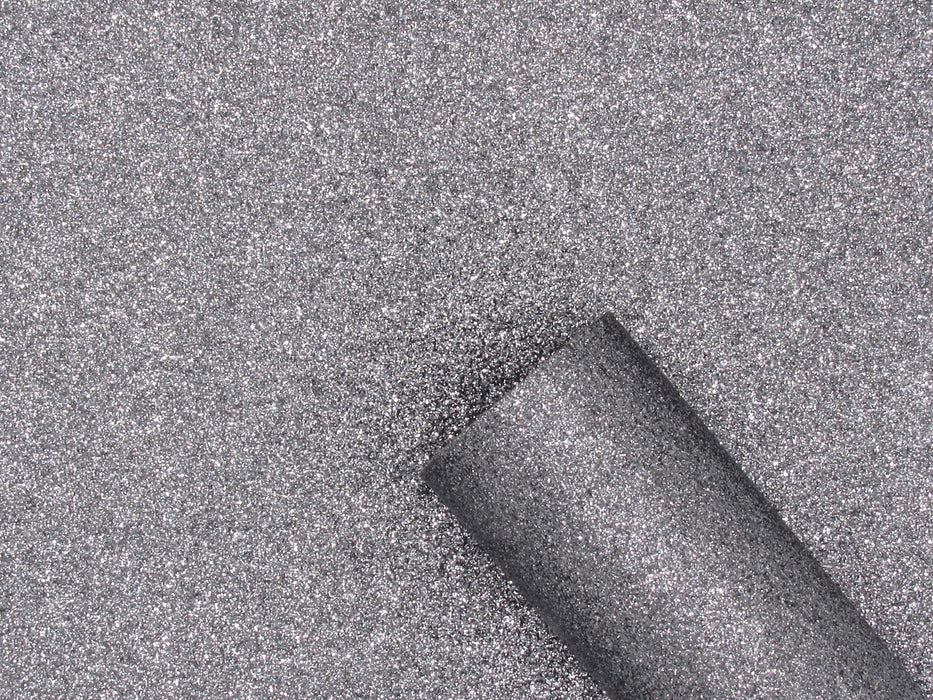 Pewter Grey Extra Fine Glitter Faux Leather Sheet