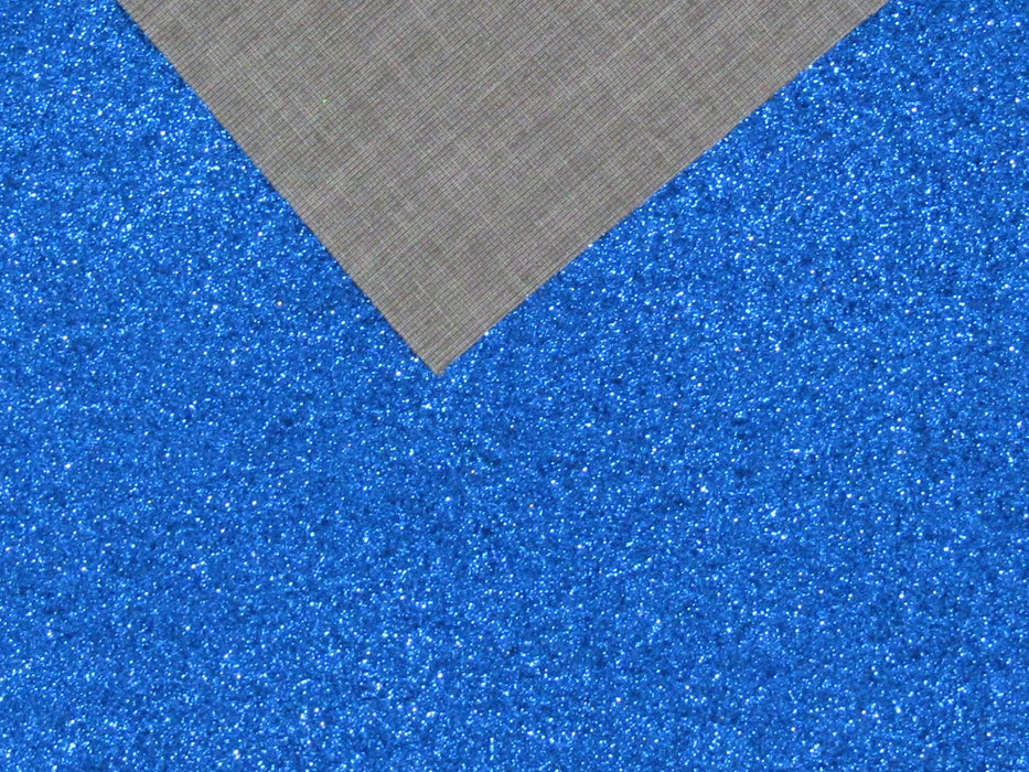 Blue Extra Fine Glitter Faux Leather Sheet
