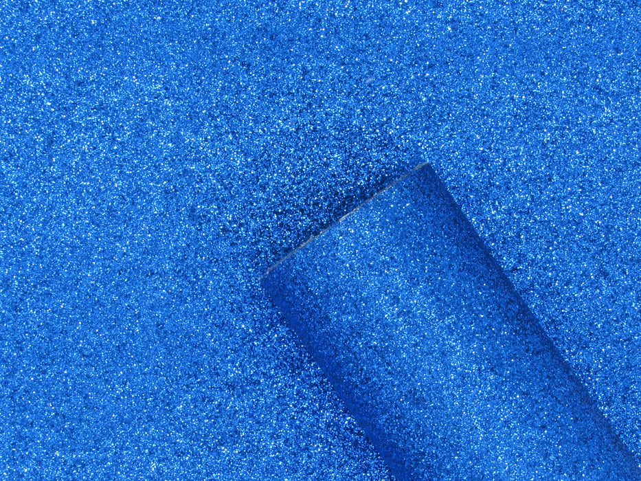 Blue Extra Fine Glitter Faux Leather Sheet