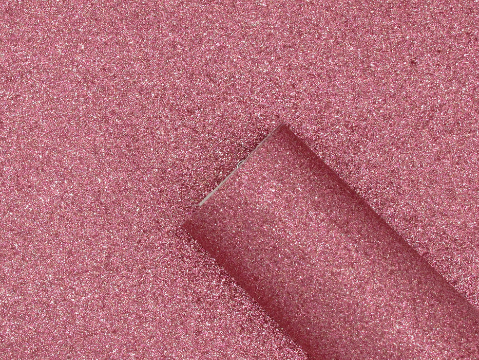 Flamingo Pink Extra Fine Glitter Faux Leather Sheet