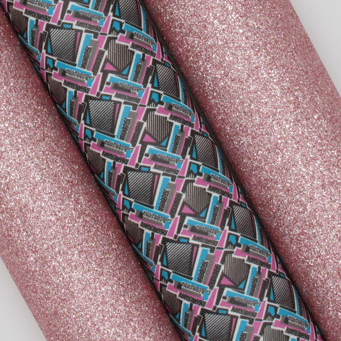 Blush Pink Extra Fine Glitter Faux Leather Sheet