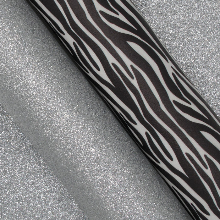 Silver Extra Fine Glitter Faux Leather Sheet