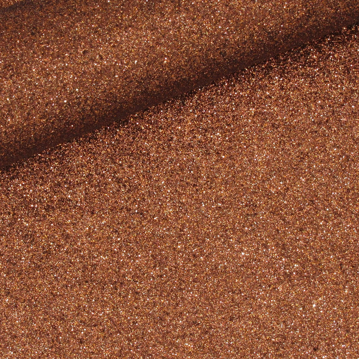 Chocolate Brown Extra Fine Glitter Faux Leather Sheet