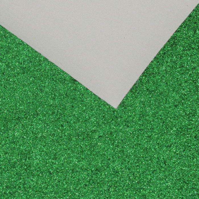 Shamrock Green Extra Fine Glitter Faux Leather Sheet