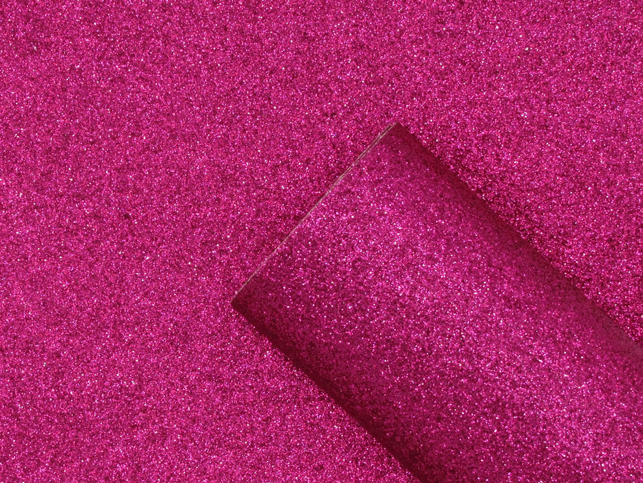 Raspberry Pink Extra Fine Glitter Faux Leather Sheet