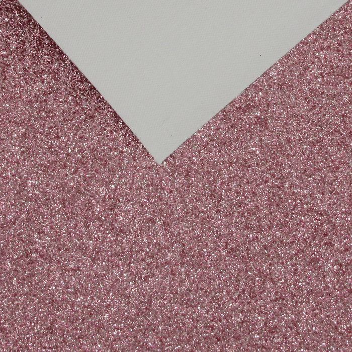 Carnation Pink Extra Fine Glitter Faux Leather Sheet