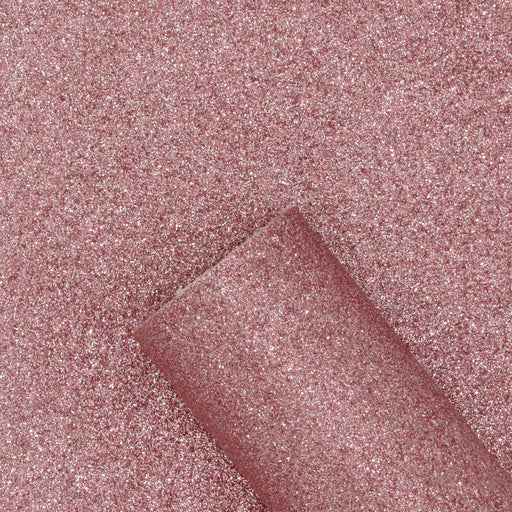 Carnation Pink Extra Fine Glitter Faux Leather Sheet