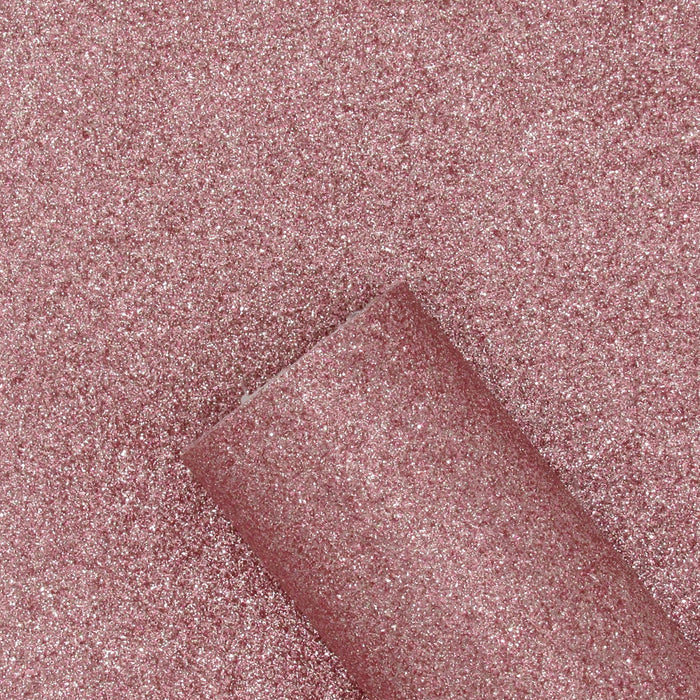 Carnation Pink Extra Fine Glitter Faux Leather Sheet
