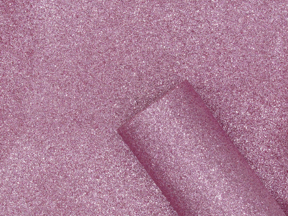 Taffy Pink Extra Fine Glitter Faux Leather Sheet