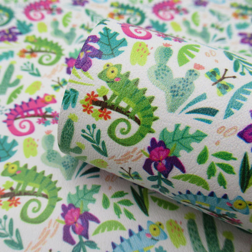 Summer Chameleon Marine Vinyl Faux Leather