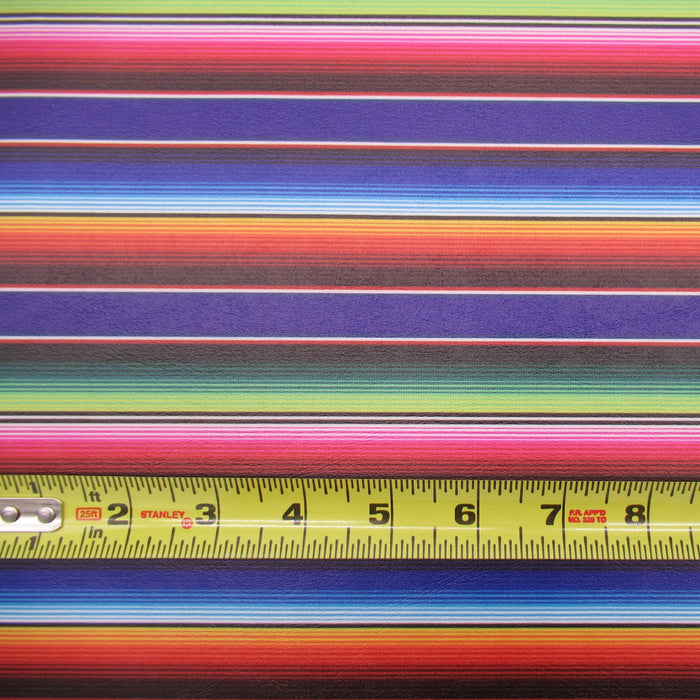 Navy Serape Printed Marine Vinyl Faux Leather