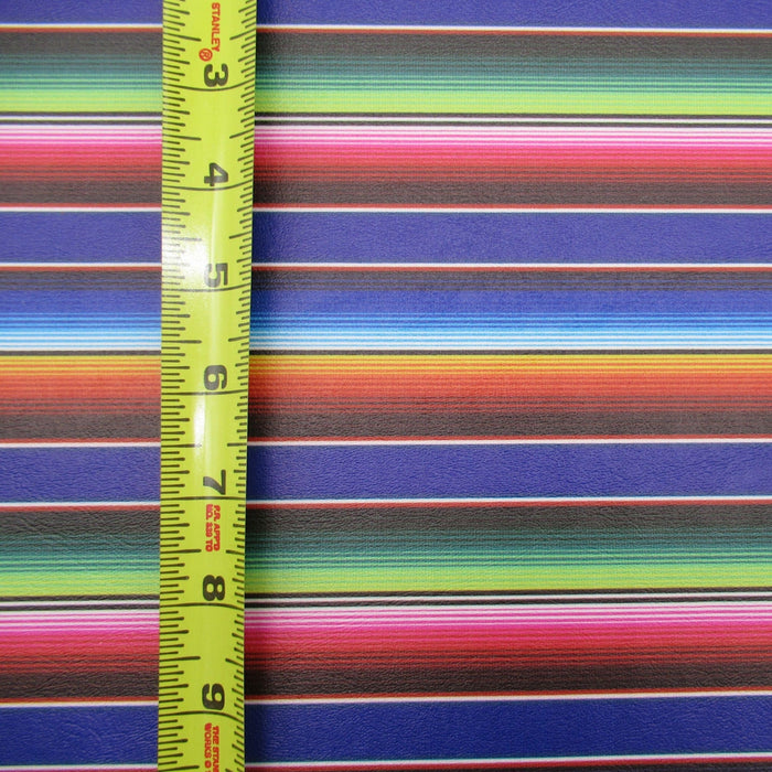 Navy Serape Printed Marine Vinyl Faux Leather