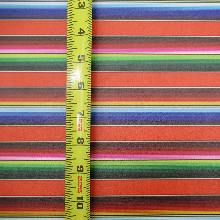 Orange Serape Printed Marine Vinyl Faux Leather