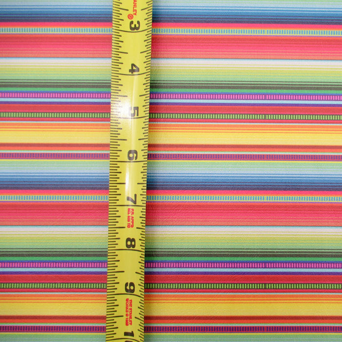 Neon Braided Serape Printed Marine Vinyl Faux Leather