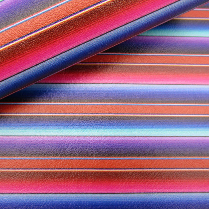 Purple and Hot Pink Serape Marine Vinyl Faux Leather