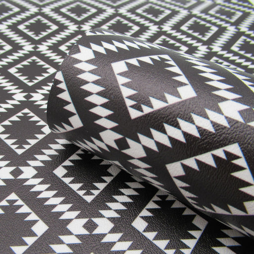 Southwestern Aztec Printed Marine Vinyl Faux Leather