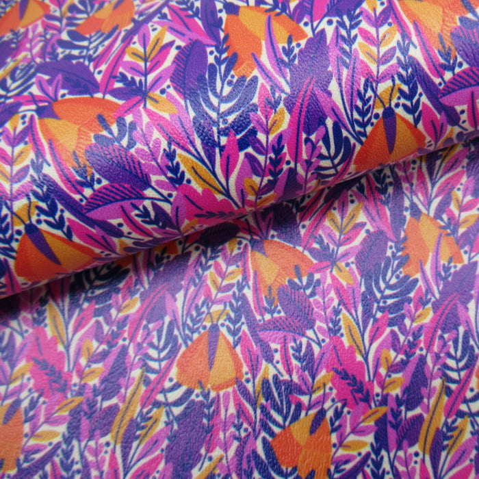 Mystic Garden Printed Marine Vinyl Faux Leather