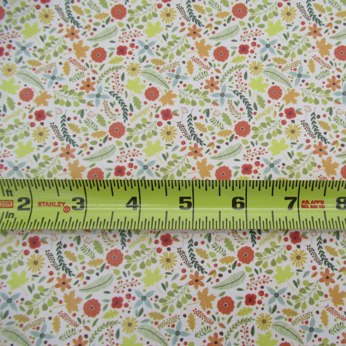 Fall Floral Printed Leather