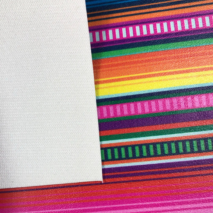 Braided Serape - Marine Vinyl Faux Leather
