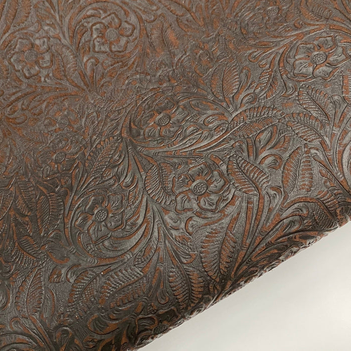Floral Embossed Cowhide Suede