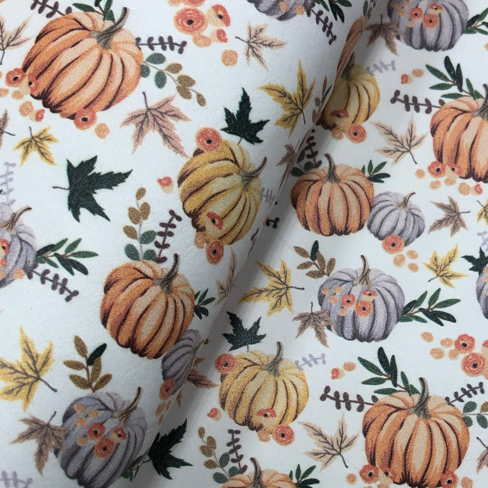 Pumpkin Patch Printed Leather