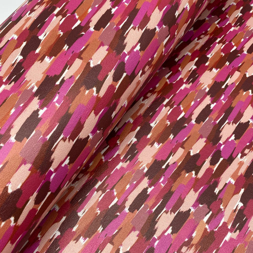 Mauve Brushstrokes Marine Vinyl Faux Leather