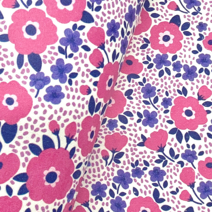 Spring Blossoms Printed Leather