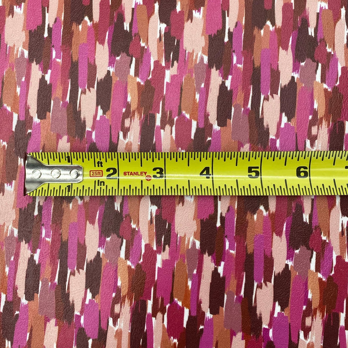 Mauve Brushstrokes Marine Vinyl Faux Leather