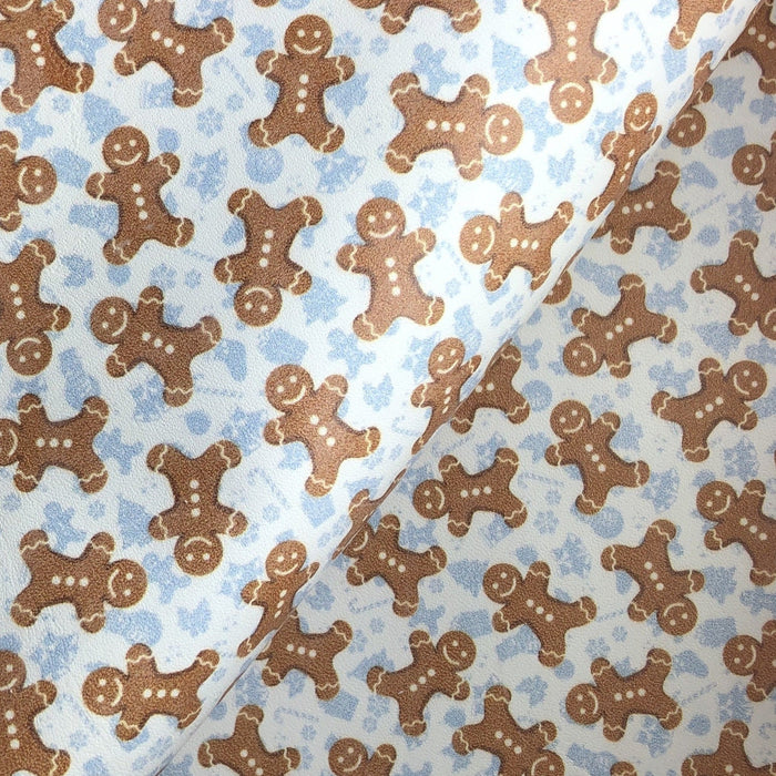 Gingerbread Man Printed Leather