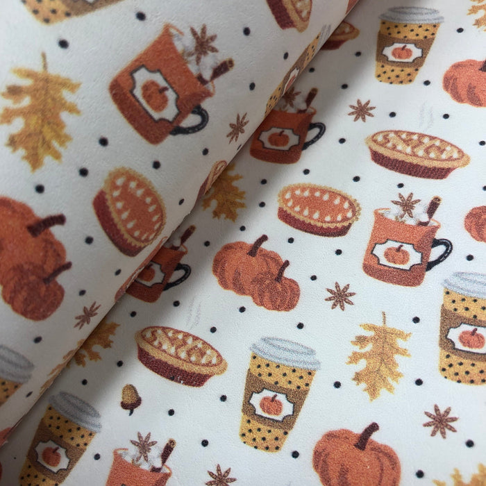 Pumpkin Spice Printed Leather