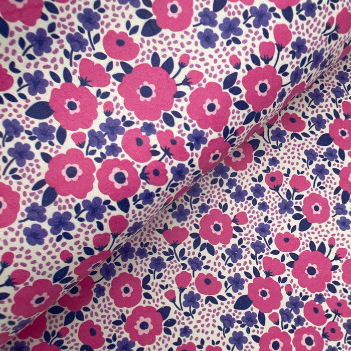 Spring Blossoms Printed Leather