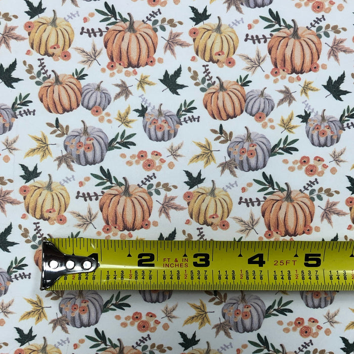 Pumpkin Patch Printed Leather