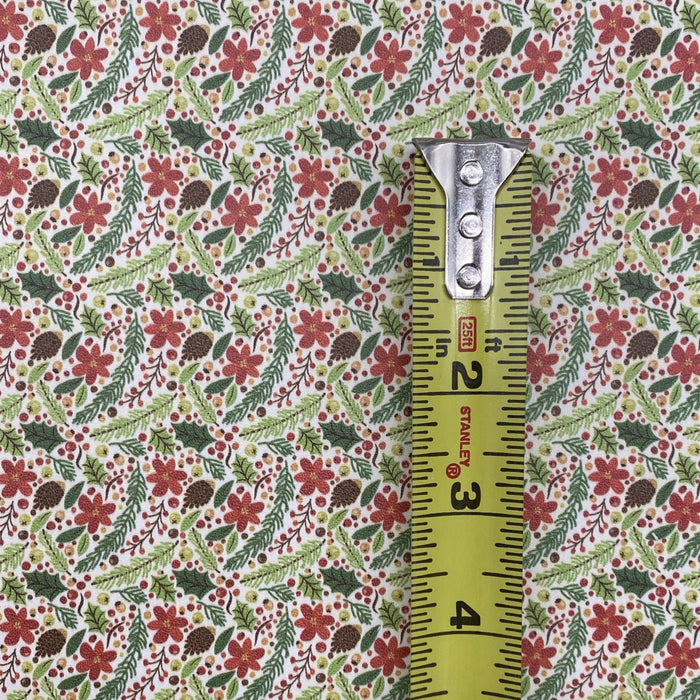 Pinecone Floral Printed Leather