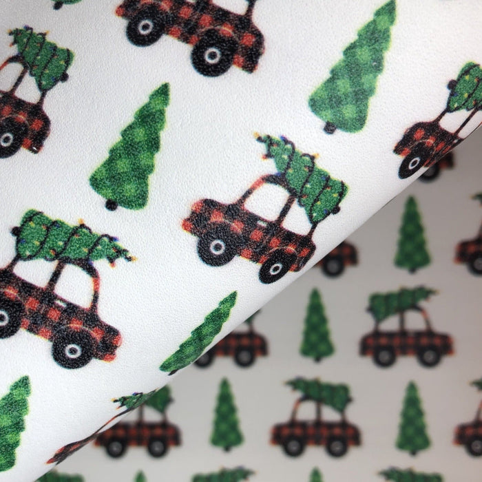 The Perfect Tree - Buffalo Plaid Car Printed Leather