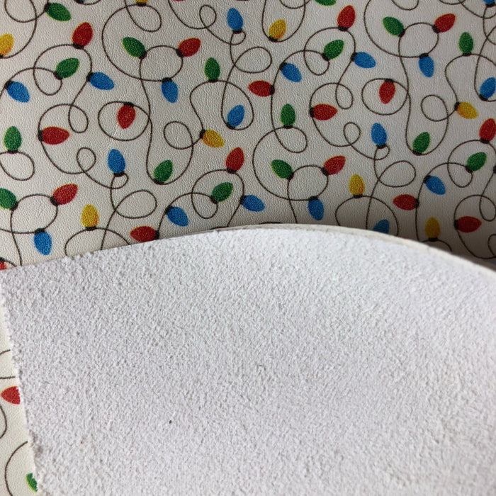 Holiday Lights Printed Leather