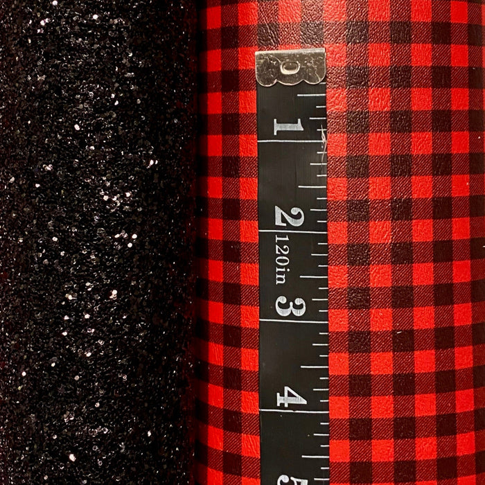 Red Buffalo Plaid Marine Vinyl Faux Leather