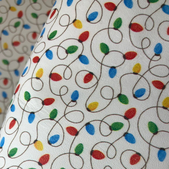 Holiday Lights Printed Leather