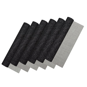 Black Extra Fine Glitter Faux Leather Sheet