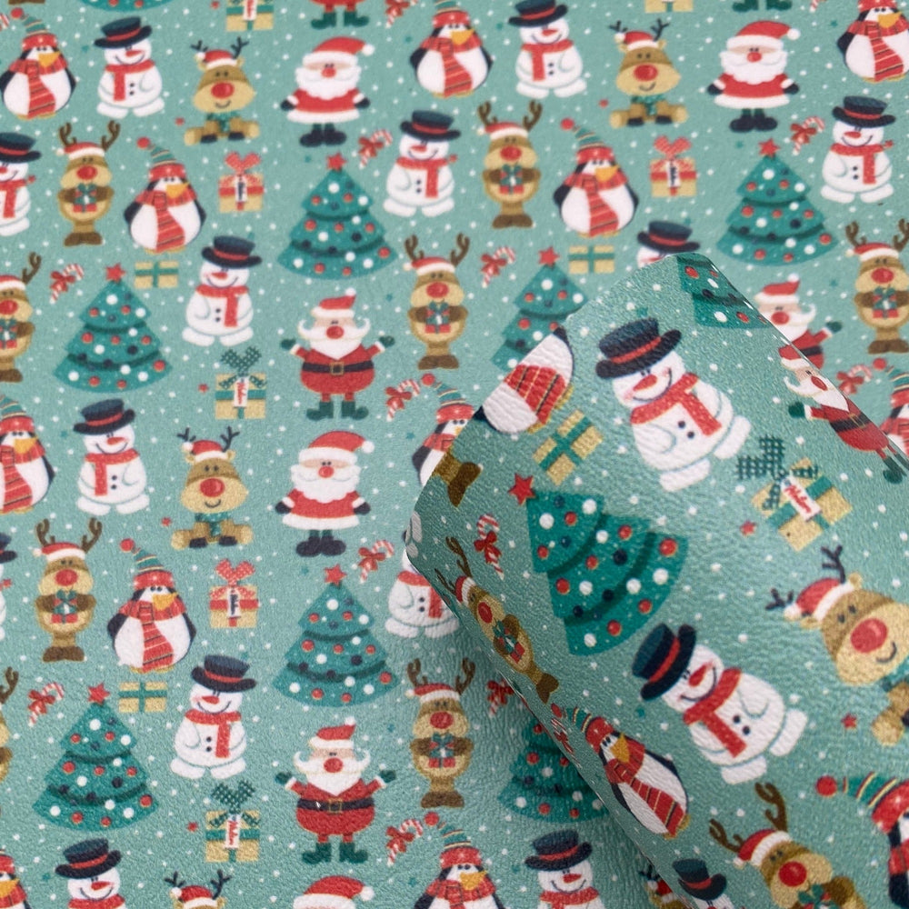 Jolly Holiday Printed Marine Vinyl Faux Leather