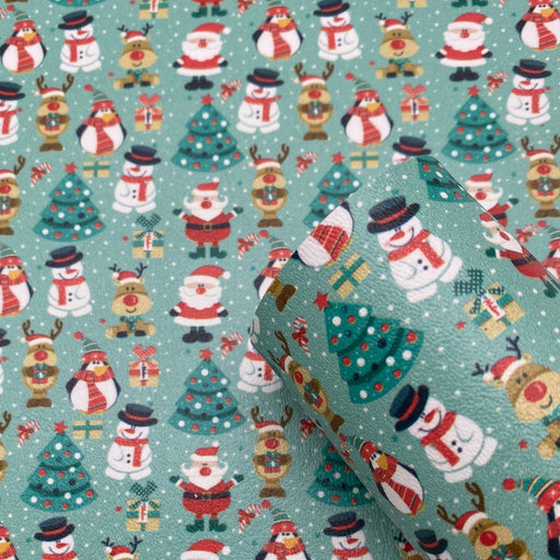 Jolly Holiday Printed Marine Vinyl Faux Leather