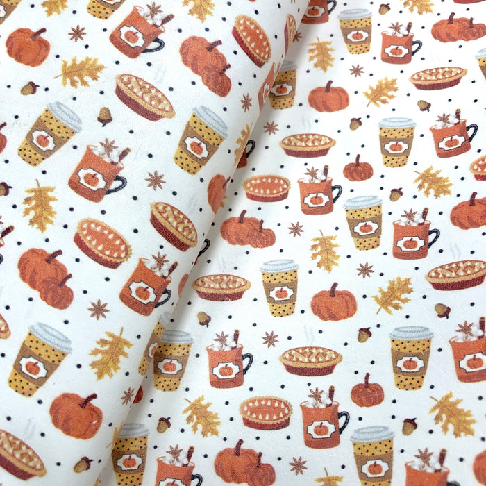 Pumpkin Spice Printed Leather
