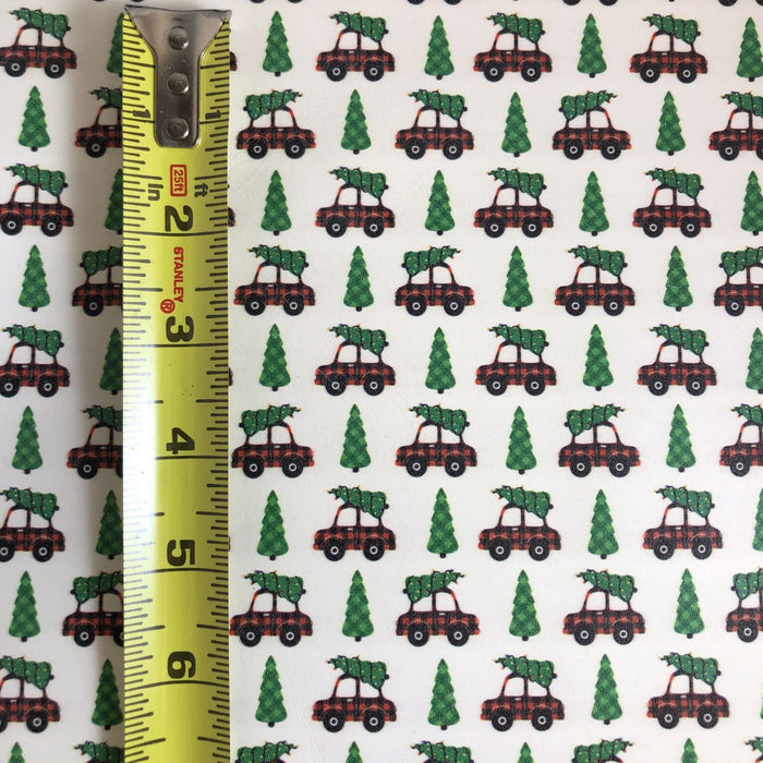 The Perfect Tree - Buffalo Plaid Car Printed Leather