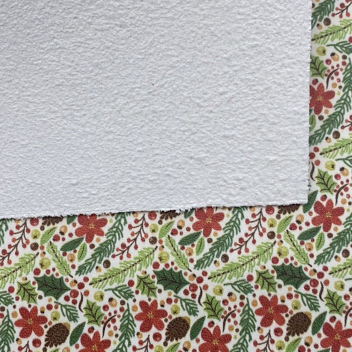 Pinecone Floral Printed Leather