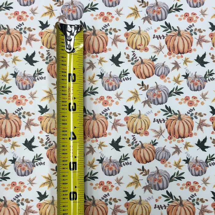 Pumpkin Patch Printed Leather