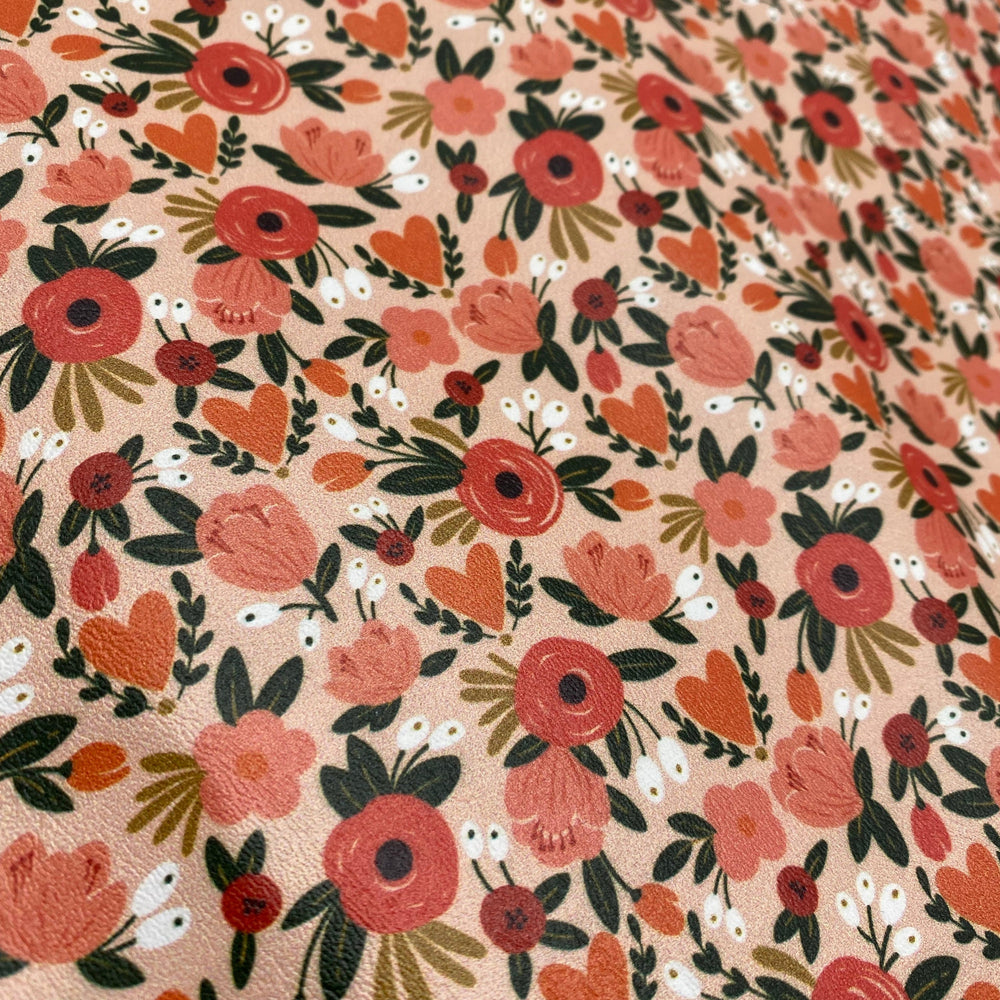 The Perfect Bouquet- Printed Marine Vinyl Faux Leather